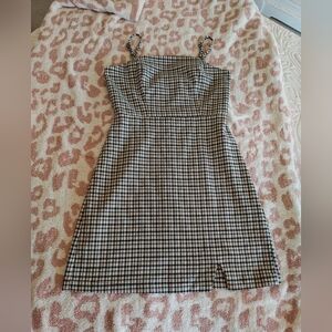 Gianni Bini Black\Tan\White Spaghetti Strap Zip-up Jumper Dress Size XS\S